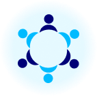 Diversity icon people from all around the types in one circle
