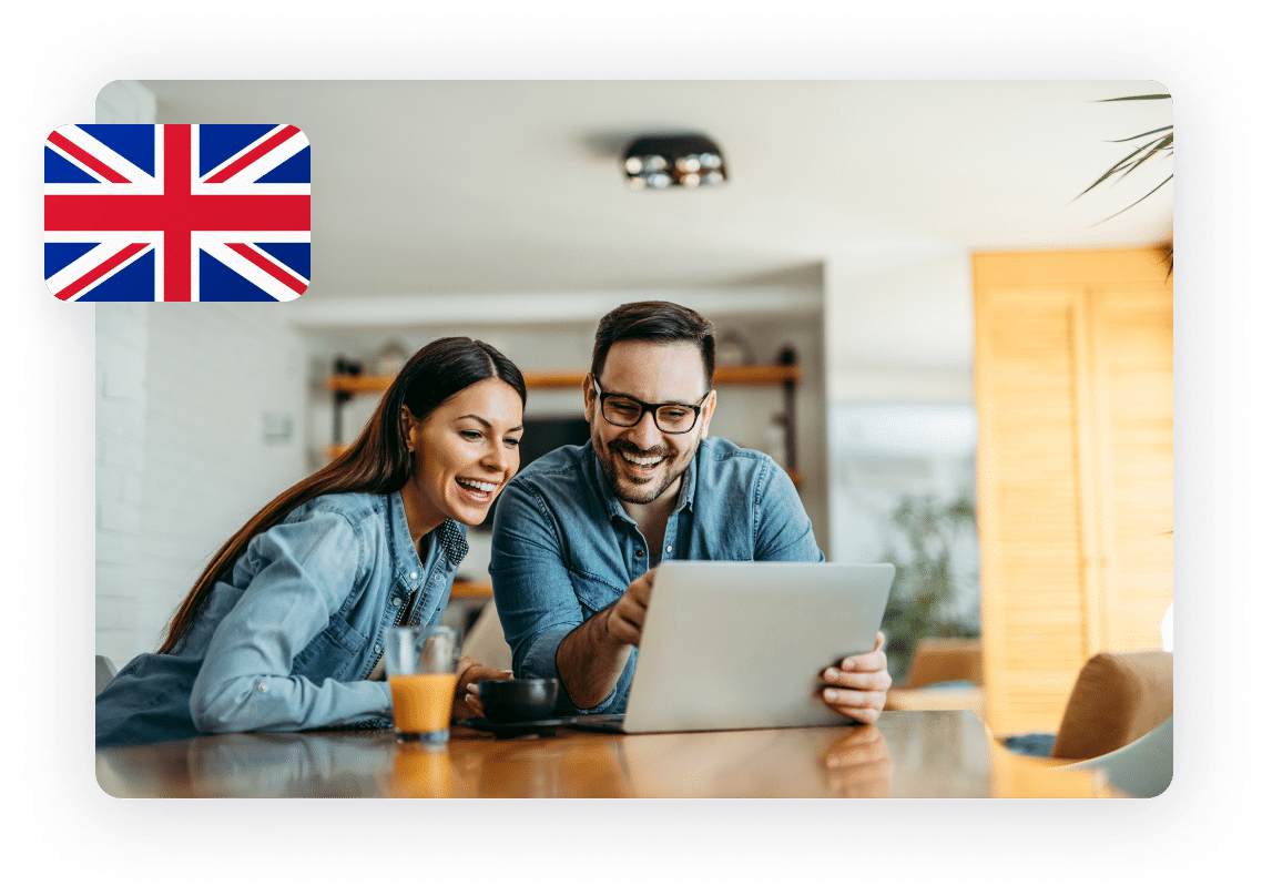Adult man and women searching for the UK online safety bill law online